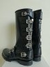 画像1: black means 　Leather Strap Boots・ブラック (1)