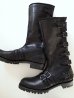 画像1: black means 　Leather Strap Boots black suede (1)