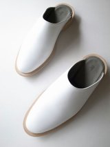 ISHMM       sabot shoes・WHITE
