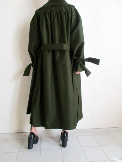 画像5: TOKIKO MURAKAMI       トキコ ムラカミ 30%OFF トレンチコート・グリーン