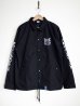 画像2: black means 　般若心経oni_skull coach jacket・ブラック (2)