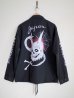 画像1: black means 　般若心経oni_skull coach jacket・ブラック (1)