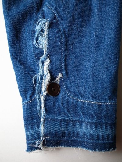 画像4: sulvam      40％OFF ”short clach denim JKT”クラッシュデニムショートジャケット