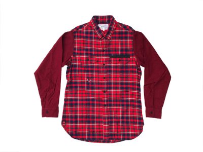 画像1: PEEL&LIFT        tartan flannel work shirt エリオットタータンネルシャツ・red