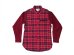画像1: PEEL&LIFT        tartan flannel work shirt エリオットタータンネルシャツ・red (1)