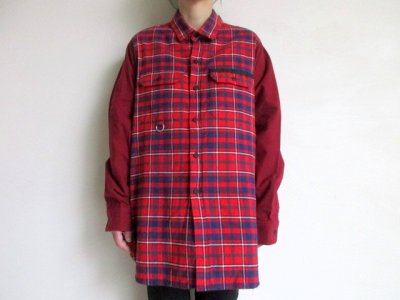 画像2: PEEL&LIFT        tartan flannel work shirt エリオットタータンネルシャツ・red