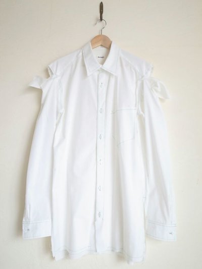 画像1: sulvam       サルバム  "Open sleeve SH"オープンスリーブビックシャツ・ホワイト