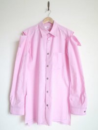 sulvam       サルバム  "Open sleeve SH"オープンスリーブビックシャツ・ピンク