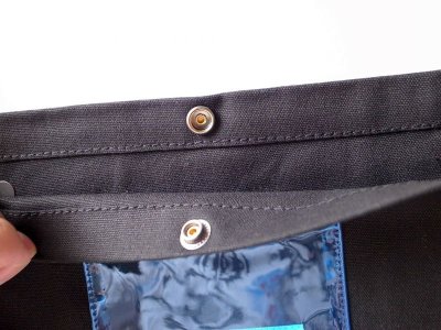 画像5: PEEL&LIFT        PVC pocket canvas sacoche サコッシュ・ブラック×ブルー
