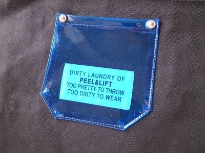 画像4: PEEL&LIFT        PVC pocket canvas sacoche サコッシュ・ブラック×ブルー