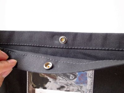 画像4: PEEL&LIFT        PVC pocket canvas sacoche サコッシュ・ブラック×クリアー