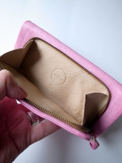 画像7: ebagos  エバゴス　　ショルダーレザーソフト長財布 ピンク