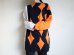 画像17: sulvam       サルバム  "school argyle knit”アーガイルスリットニット・ブラック×オレンジ