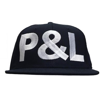 画像1: PEEL&LIFT        block letter cap P&Lキャップ・ブラック