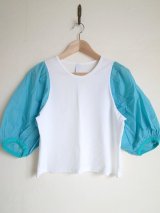 sneeuw       スニュウ 40%OFF ナイロンパフスリーブプルオーバー・ホワイト