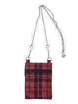 PEEL&LIFT       chain pouch チェーンポーチ・red tartan