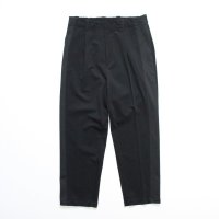 stein       ONE TUCK TRACK EASY TROUSERS・BLACK