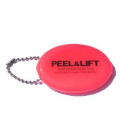 PEEL&LIFT         vinyl coin holder ロゴ入りコインケース・ネオンピンク