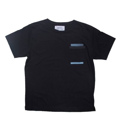 画像1: PEEL&LIFT        marx pocket tee shirt マルクスパッチポケット付きTシャツ・ブラック