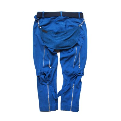 画像2: PEEL&LIFT        bondage trousers modern with bum flap バムフラップ付ボンテージトラウザース・ブルー