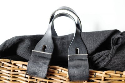 画像5: ebagos  エバゴス　　ブライドルレザー×籐プリント入りショルダーバッグ