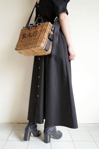 画像15: ebagos  エバゴス　　ブライドルレザー×籐プリント入りショルダーバッグ