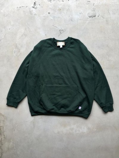 画像1: RELAX FIT       リラックスフィット ”MUFF POCKET CREW SWEAT”スウェットシャツ・グリーン