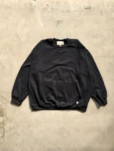 画像1: RELAX FIT       リラックスフィット ”MUFF POCKET CREW SWEAT”スウェットシャツ・ブラック