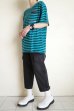 画像12: PEEL&LIFT        stripe marx pocket tee shirt マルクスパッチポケット付ボーダーTシャツ・ブルーxブラック (12)