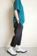 画像13: PEEL&LIFT        stripe marx pocket tee shirt マルクスパッチポケット付ボーダーTシャツ・ブルーxブラック (13)