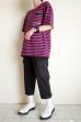 画像12: PEEL&LIFT        stripe marx pocket tee shirt マルクスパッチポケット付ボーダーTシャツ・ピンクxブラック (12)
