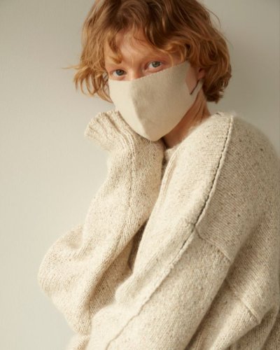 画像2: Khéiki       Knitted Mask 2pcs Set ”KMK” Premium Suvin Cotton・Dune
