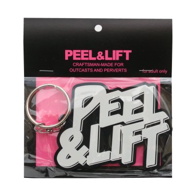 画像1: PEEL&LIFT        rubber keyholder ロゴキーホルダー・ホワイト