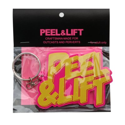 画像1: PEEL&LIFT        rubber keyholder ロゴキーホルダー・イエロー