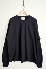 RELAX FIT       リラックスフィット ”POCKET LONGSLEEVE T－SHIRT”・ブラック
