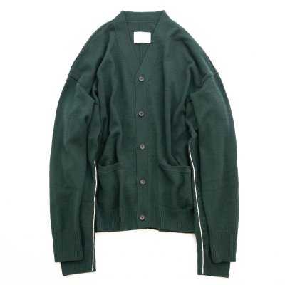 画像1: stein       OVERSIZED FOUR SLEEVES KNIT CARDIGAN・GREEN