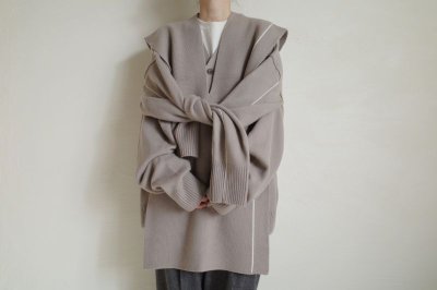 画像15: stein       OVERSIZED FOUR SLEEVES KNIT CARDIGAN・GREIGE