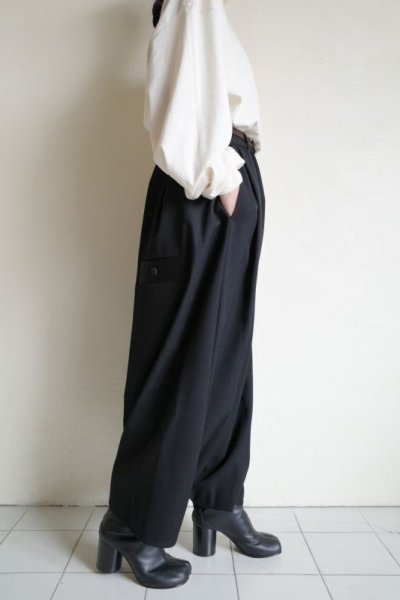 画像6: Dulcamara　　　　　　よそいきワイドサルエルパンツ・ブラック