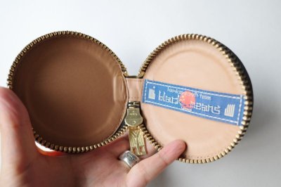 画像3: black means　 刺繍レザーポーチ・ブルー