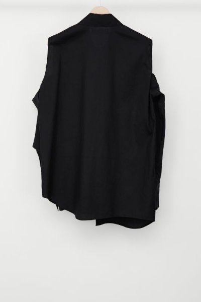 画像2: sulvam       サルバム ”women shoulder open shirt”ショルダーオープンシャツ・ブラック