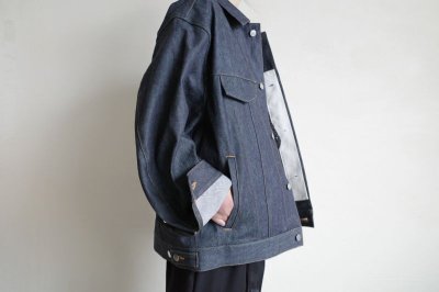 画像12: stein       CASHMERE DENIM FLY FRONT JACKET