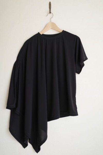 画像2: tactor       squared drape T-shirt・black