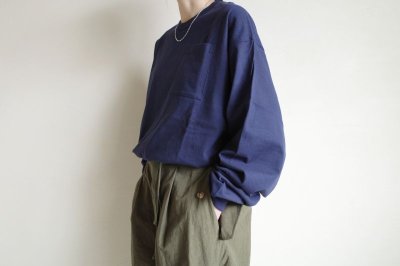 画像11: RELAX FIT       リラックスフィット ”POCKET LONGSLEEVE T－SHIRT”・ネイビー