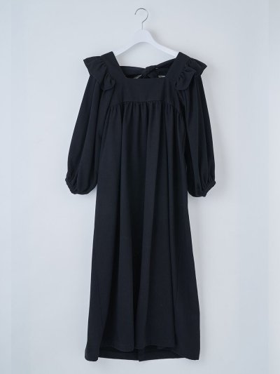 画像1: naokitomizuka       コットンバックリボンドレス・ブラック