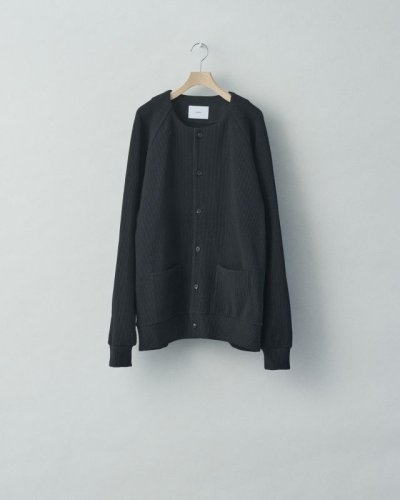 画像1: stein       GRADATION PLEATS CARDIGAN・DARK NAVY