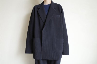画像8: stein       OVERSIZED GRADATION PLEATS JACKET・DARK NAVY
