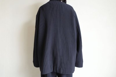 画像10: stein       OVERSIZED GRADATION PLEATS JACKET・DARK NAVY