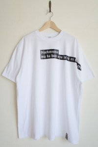 black means　 プリントTシャツ・WHITE