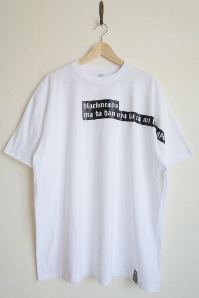 画像1: black means　 プリントTシャツ・WHITE