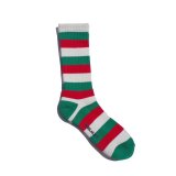 PEEL&LIFT        tricolor sox トリコカラーソックス・ホワイト×グリーンxレッド